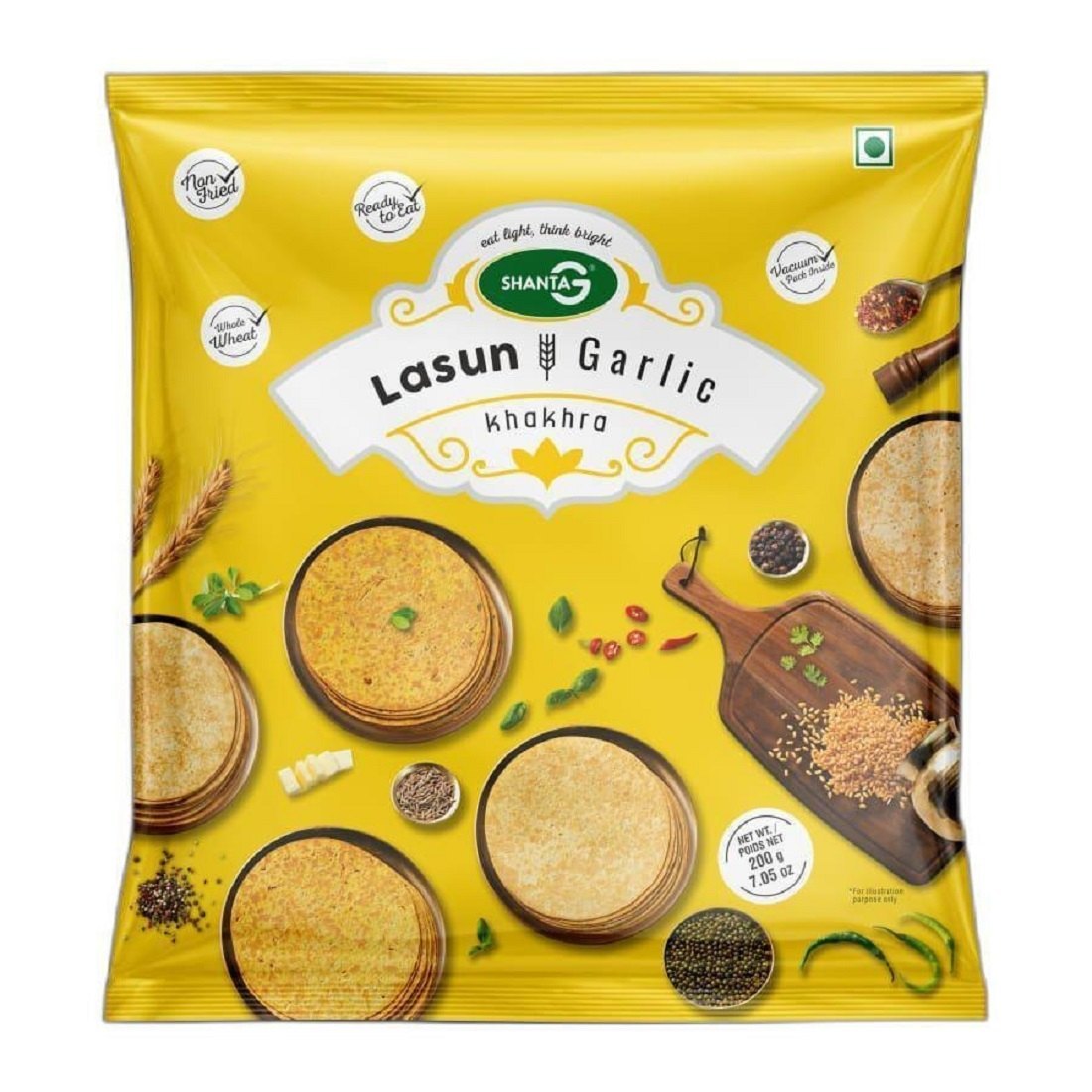 Shanta Lasun Garlic khakhra - 200g